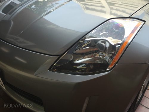 Z33のヘッドライトのクリーニング